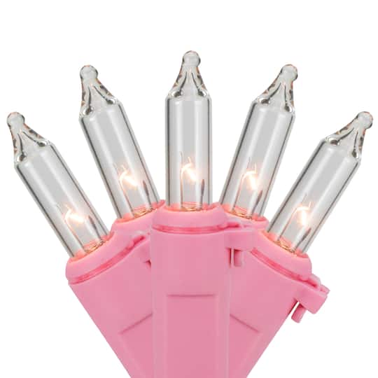 50ct Clear Mini Valentine's Day Light Set 10ft Wire